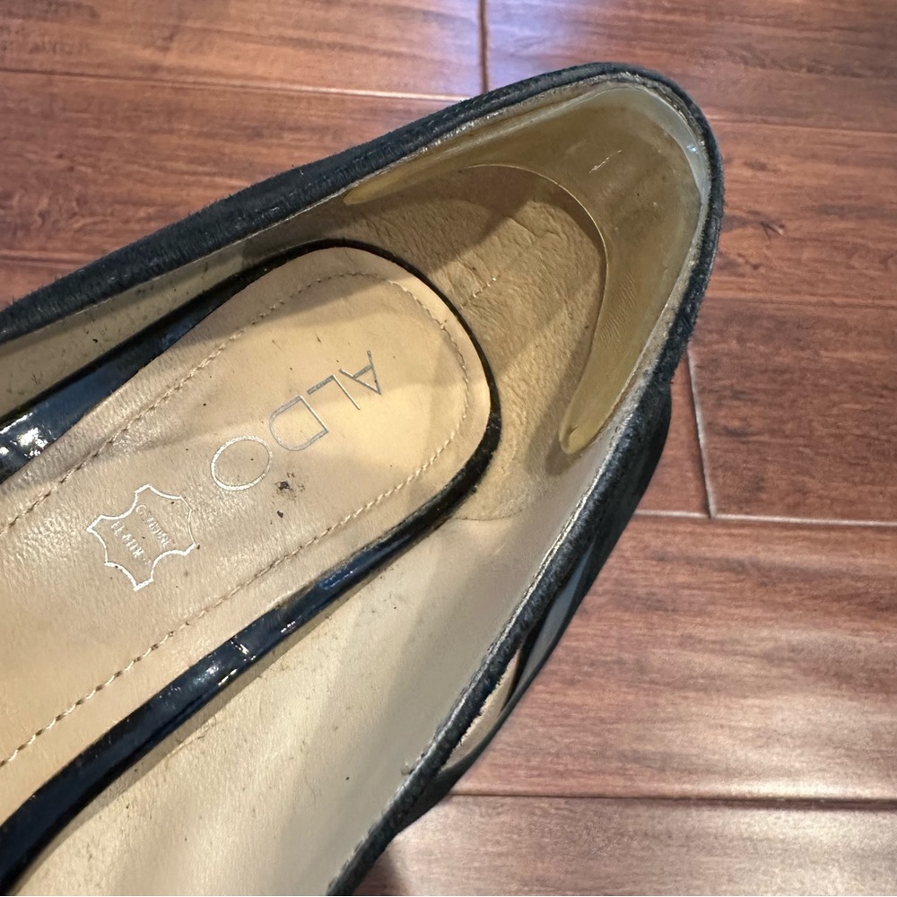 ALDO Black Genuine Suede Pumps with Original Box - Size 38 - Picture 13 of 16
